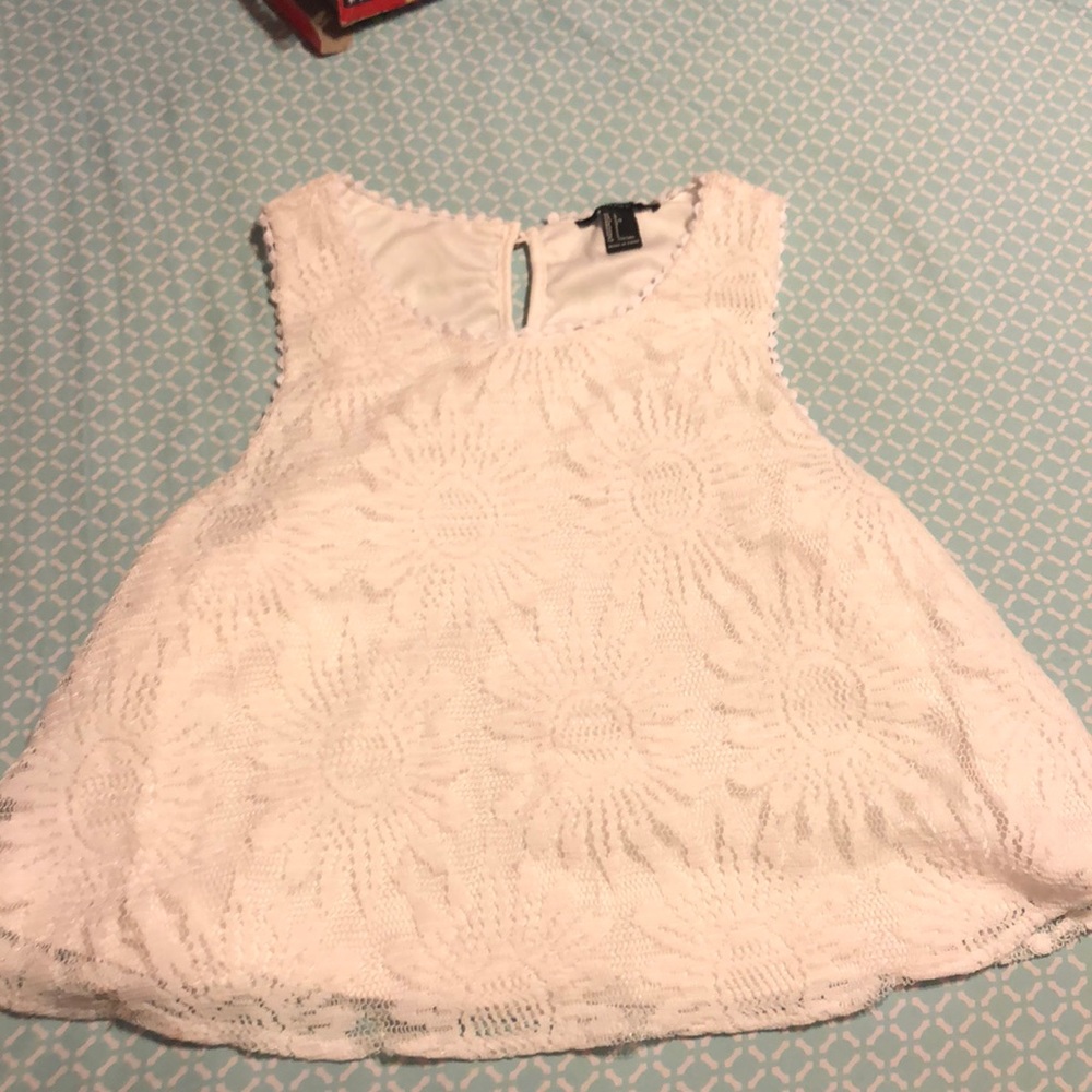 White flowered design blouse